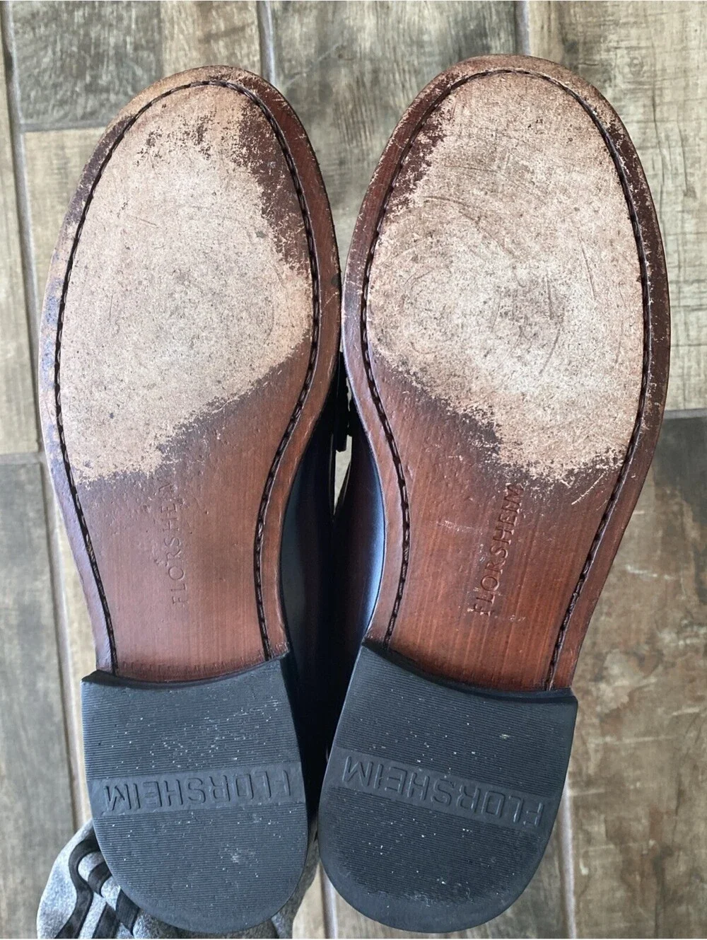 Florsheim Berkley Burgundy Smooth Leather Moc Toe Penny Loafer 8.5 D Men’s